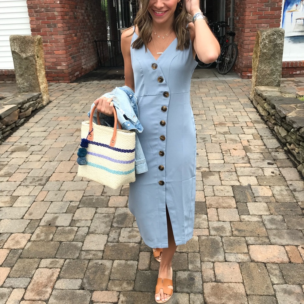 Button Midi Dress